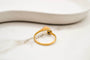 Bague 55 Bague décor ailé en or jaune 18k et saphir 58 Facettes 3804