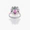 Bague 44 Bague en platine avec diamants et saphir rose 58 Facettes 2.18772