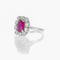 Bague 44 Bague en platine avec diamants et saphir rose 58 Facettes 2.18772