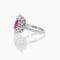 Bague 44 Bague en platine avec diamants et saphir rose 58 Facettes 2.18772
