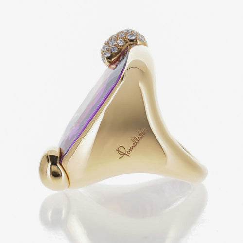 Bague 53 Pomellato Ritratto - Bague en or rose 18 carats et améthyste 58 Facettes 2.18496