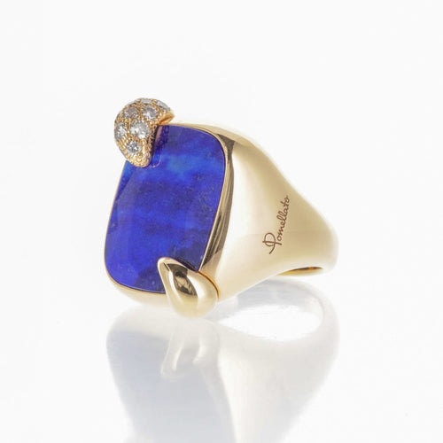 Bague 54 Pomellato Ritratto - Bague en or rose 18K et lapis-lazuli 58 Facettes 2.18501