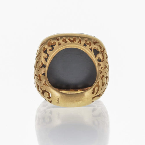 Bague 55 Pomellato Victoria - Bague en or jaune 18 carats et cristal de roche 58 Facettes 2.18493