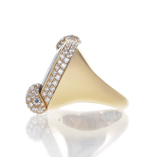 Bague 55 Pomellato Ritratto - Bague en or rose avec topaze et diamants 58 Facettes 2.19225