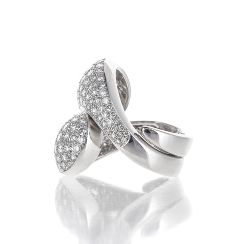 Bague 53 Cartier Le Ying et Le Yang - Bague en or blanc 18 carats et diamants 58 Facettes 2.19099