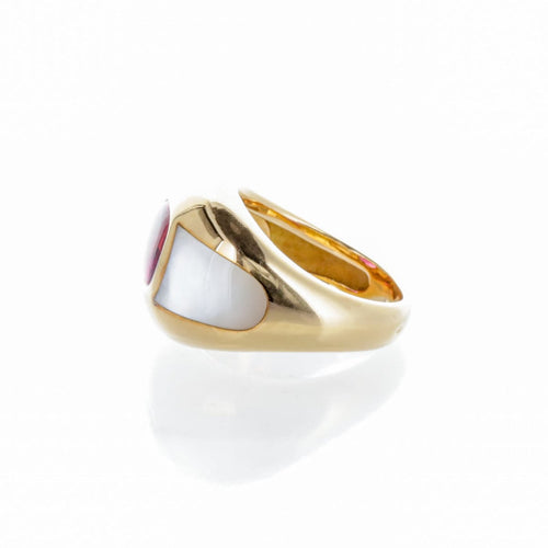 Bague 55 Mauboussin Nadia - Bague en or jaune 18K, nacre et tourmaline 58 Facettes 2.17076