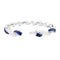 Bracelet Bracelet articulé en or blanc 750 serti de diamants et saphirs 58 Facettes 33891