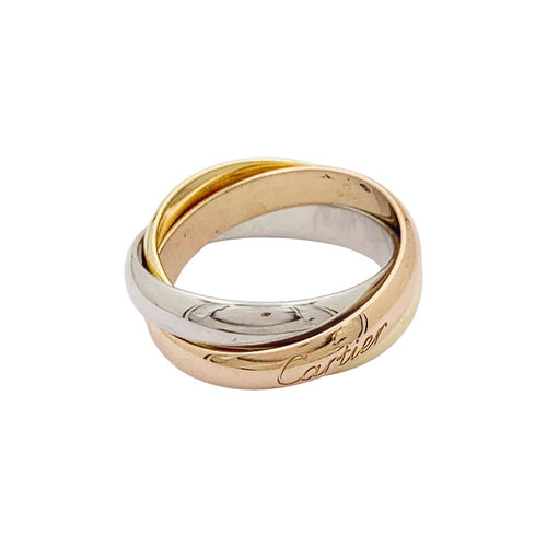 Bague 47 Cartier Trinity - Bague grand modèle en or jaune, rose et blanc 58 Facettes 35054
