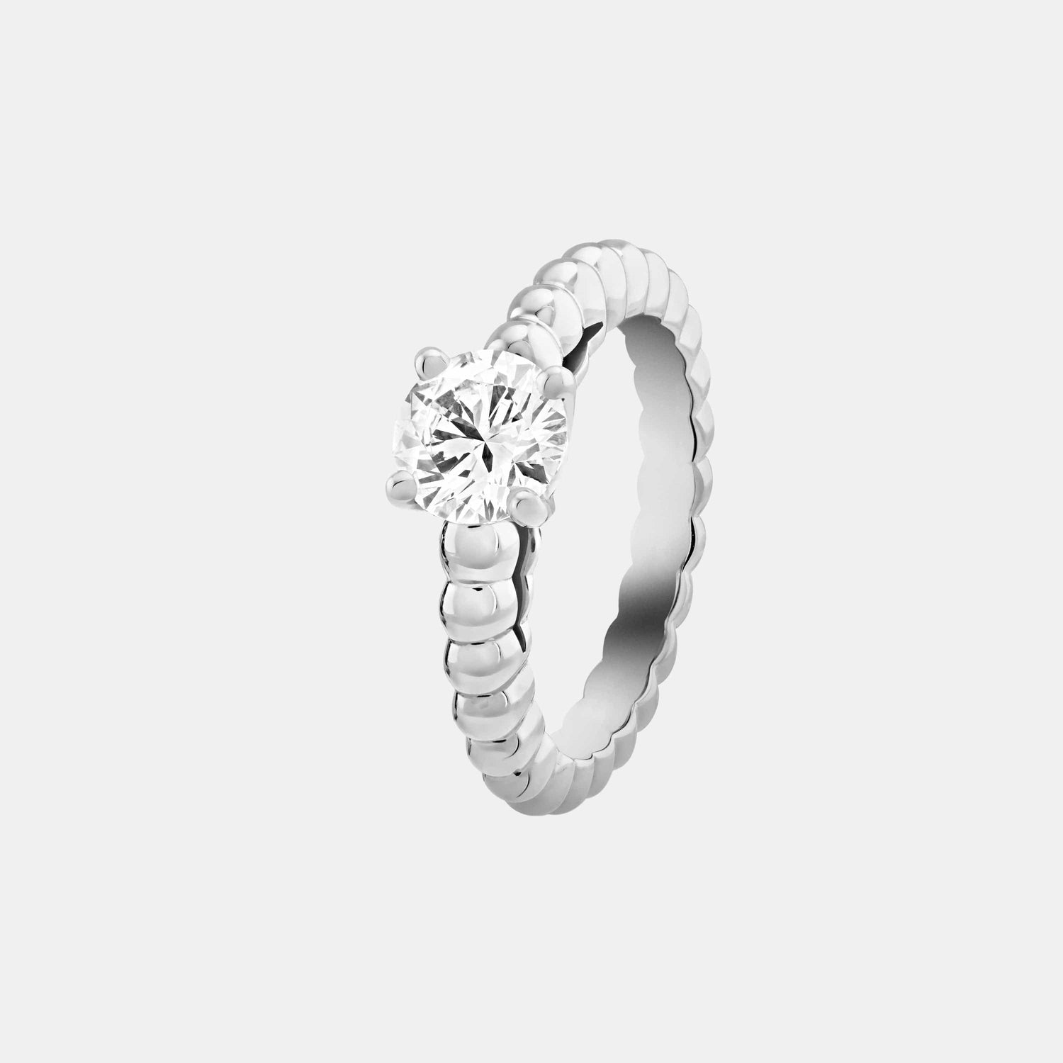 Bague Perlée Or blanc Diamant 1ct