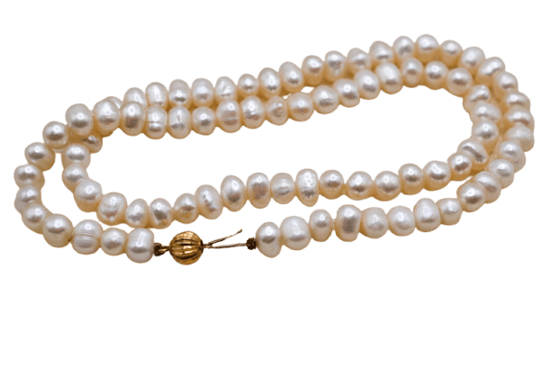 Collier Collier de perles de culture oblongues en or jaune 18 carats 58 Facettes 3791