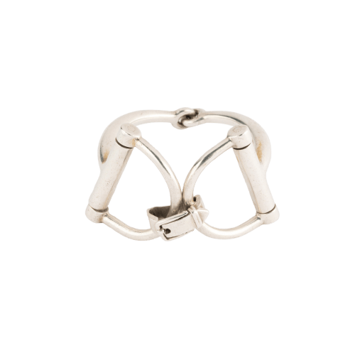 Bracelet Hermès - Bracelet articulé Mors l'attache en argent 58 Facettes 1