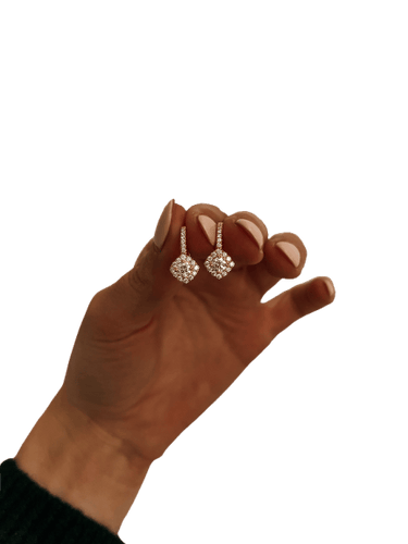 Boucles d'oreilles Boucles d’oreilles vintage en or jaune 18K et diamants naturels 58 Facettes