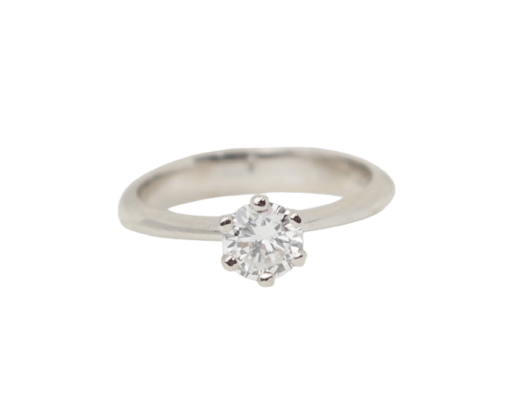 Bague 52 Bague solitaire en or blanc 18 kt et diamant 0,53 ct 58 Facettes 31903/31120