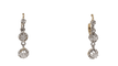 Boucles d'oreilles Boucles d'oreilles dormeuses pendantes Art Nouveau en or 18 kt et diamants 58 Facettes 30616