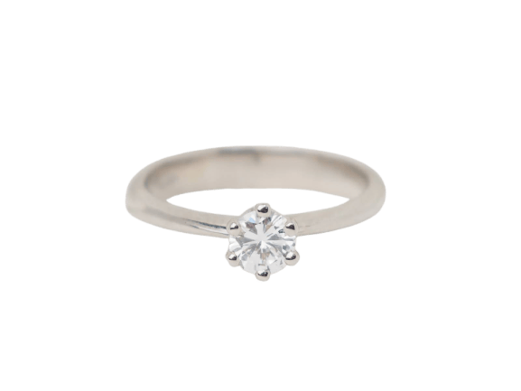 Bague 51 Bague solitaire en or blanc 18 ct et diamant 0,34 ct 58 Facettes 31904/30711