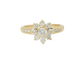 Bague 53 Bague marguerite en or jaune 18 ct et diamants 58 Facettes 33442