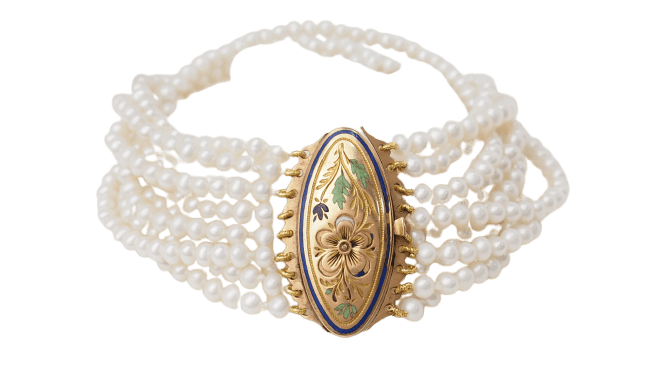 Bracelet Bracelet ancien 9 rangs de perles de culture en or jaune 58 Facettes 29041