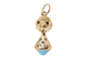 Pendentif Pendentif breloque figurine en or jaune 18 ct et turquoise 58 Facettes 33336