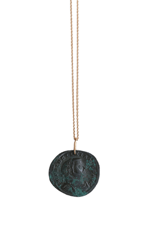 Pendentif Pendentif pièce romaine Dioclétien en or rose 18kt 58 Facettes