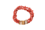 Bracelet Bracelet - Trois rangs de corail, fermoir en or jaune 18k 58 Facettes