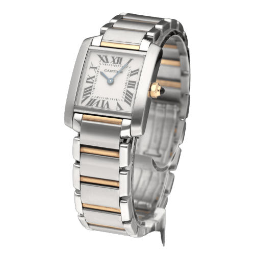 Montre Cartier Tank Française - Montre dame quartz or/acier 20 mm 58 Facettes CRT/TNK/003