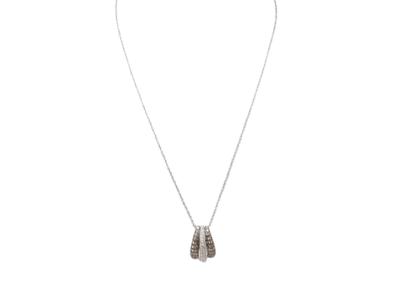 Collier Collier pendentif en or blanc 18 kt et diamants 58 Facettes 29193