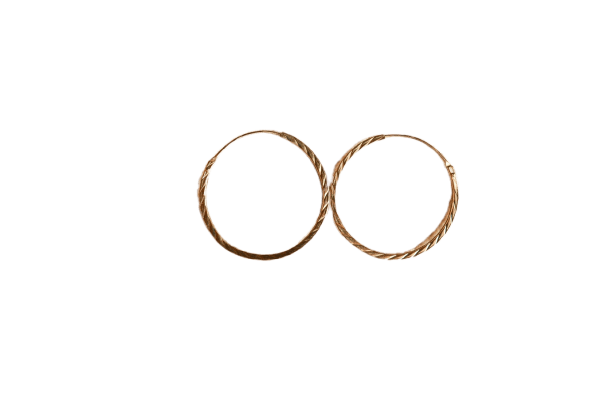 Boucles d'oreilles Boucles d’oreilles créoles décor ciselé en or jaune 18k 58 Facettes 3695