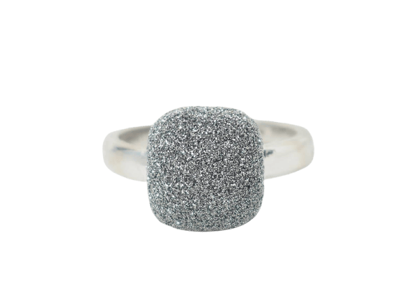 Bague 53 Pesavento - Bague satinée en or blanc 18 ct 58 Facettes 33218