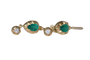 Boucles d'oreilles Boucles d’oreilles anciennes en or jaune 18K, émeraudes et diamants 58 Facettes