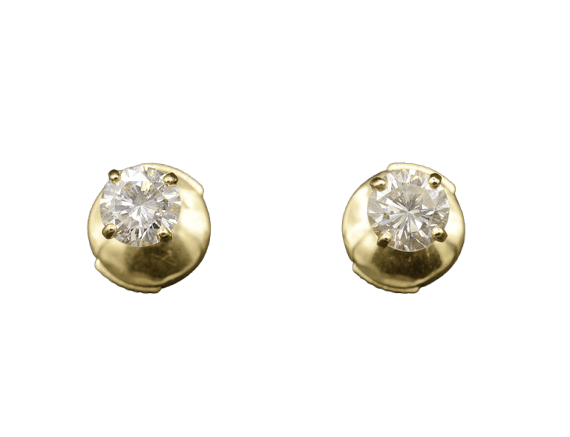 Boucles d'oreilles Boucles d'oreilles puces en or jaune et diamants 58 Facettes A10509