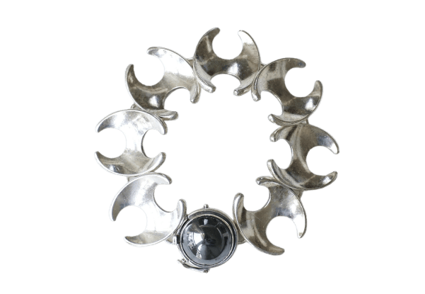 Bracelet Georg Jensen - Bracelet articulé en argent avec hématite (modèle 130B) 58 Facettes