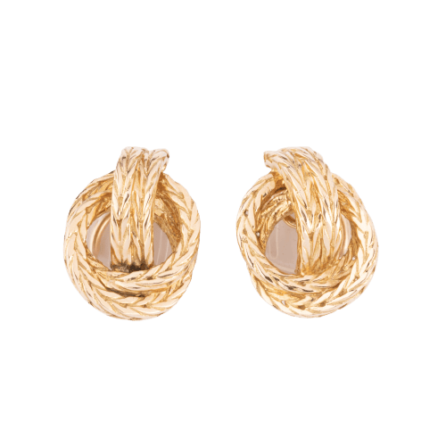 Boucles d'oreilles Hermès - Boucles d’oreilles Vendôme en or jaune 18k 58 Facettes 1