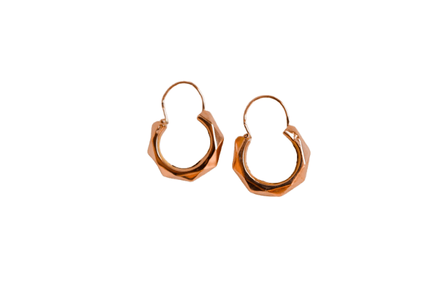 Boucles d'oreilles Boucles d’oreilles créoles facettées en or rose 18 carats 58 Facettes Ref3158