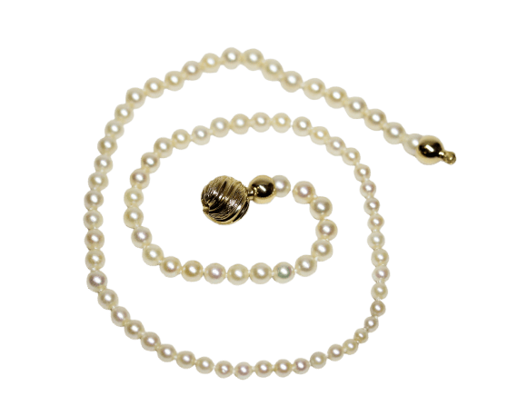 Collier Collier de perles de culture en or jaune 750 et fermoir boule 58 Facettes A11330 A11112