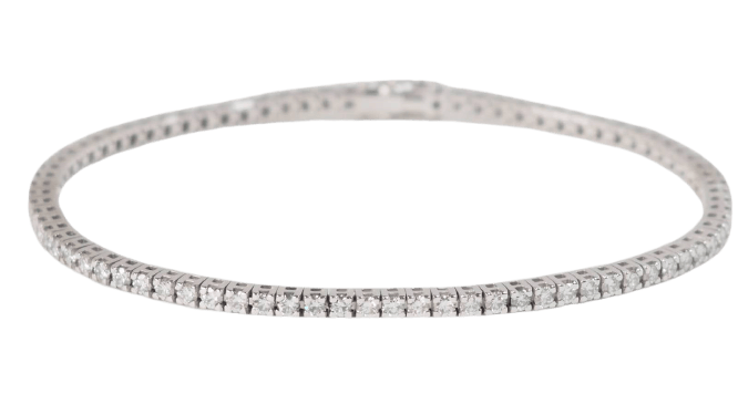 Bracelet Bracelet rivière en or blanc 18 ct et diamants taille brillant 58 Facettes 32430