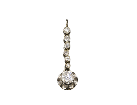 Pendentif Pendentif Articulé 1930 en or blanc et diamants 58 Facettes A10525
