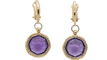 Boucles d'oreilles Boucles d’oreilles pendantes en or bicolore 18 ct et améthyste 58 Facettes 30222