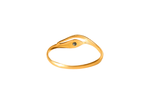 Bague 54 Bague serpent en or jaune 18 carats et saphir 58 Facettes 3630