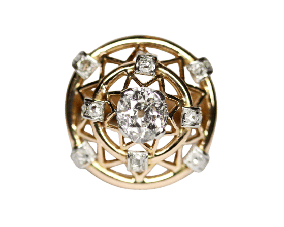 Bague 52 Bague dôme « Constellation » en or rose et diamants 58 Facettes C2188