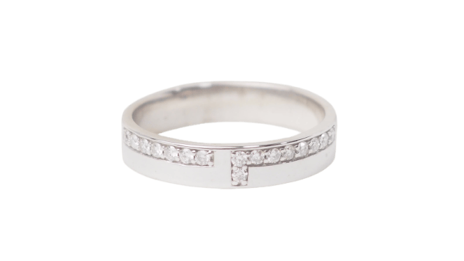 Bague 51 Bague en or blanc 18 kt et diamants 58 Facettes 32169