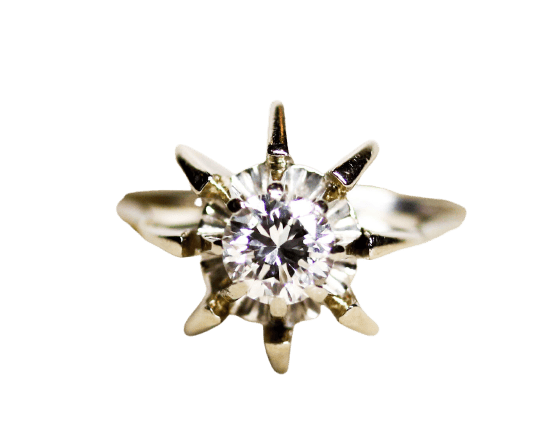 Bague 50 Bague solitaire en or blanc et diamant ~0,30 ct 58 Facettes A11485