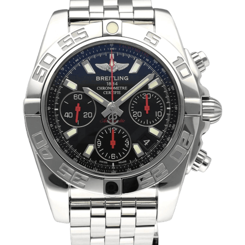 Montre Breitling Chronomat 44 AB0141 - Montre automatique en acier, boîte et papiers (2012) 58 Facettes BTL/CHM/111