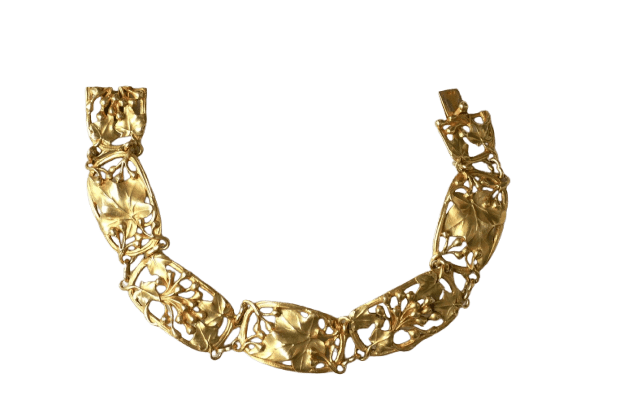 Bracelet Bracelet Art nouveau articulé en or jaune 18kt à maillons ajourés 58 Facettes