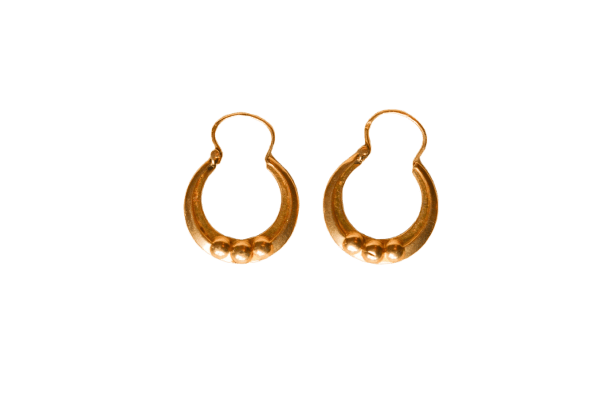 Boucles d'oreilles Boucles d’oreilles créoles décor perlé en or jaune 18 carats 58 Facettes 3639