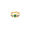 Bague 52 Bague Gypsy en or jaune 18 carats, émeraude et saphirs 58 Facettes 1