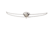 Bracelet Bracelet cœur en or blanc 18 ct et diamant 58 Facettes F4359