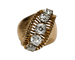 Bague 54 Bague 1950 taille coussin en or jaune, platine et diamants 58 Facettes A11872