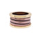 Bague 51 Bulgari B.Zero1 - Bague bandeau en or rose et cermet 58 Facettes 35003