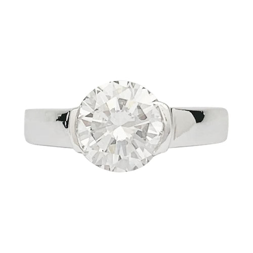 Bague 50 De Beers - Bague solitaire en platine 950 sertie d’un diamant 1,82 ct 58 Facettes 31889