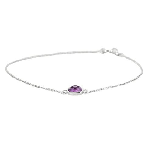 Bracelet Bracelet or blanc améthyste 58 Facettes 42222